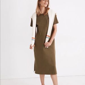 Madewell Oversized Pocket Tee Dress Sueded Cotton